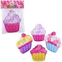 6.33" Valentine's Glitter Cupcake Bubble Popper