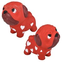 4" Valentines Squish Pug
