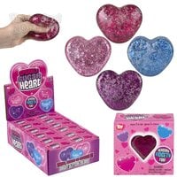 Squeezy Sparkle Sugar Heart 2.5" 12ct