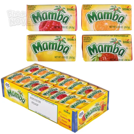 thumbnail image 2 of Mamba Fruit Chews Candy - 4 Pack, 3.52 Ounce Bags 2 of 13