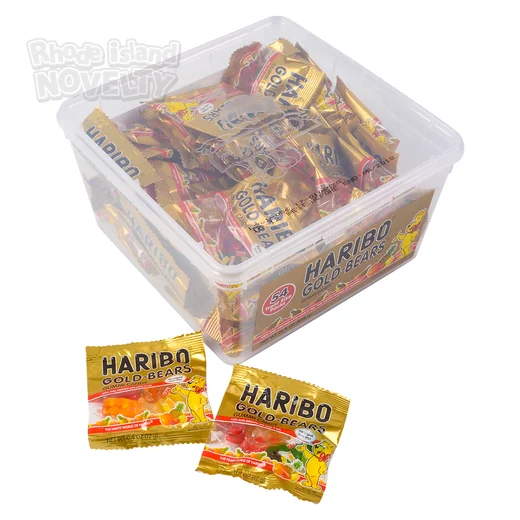 Haribo Mini Gold Gummy Bear, 54 Piece Tub