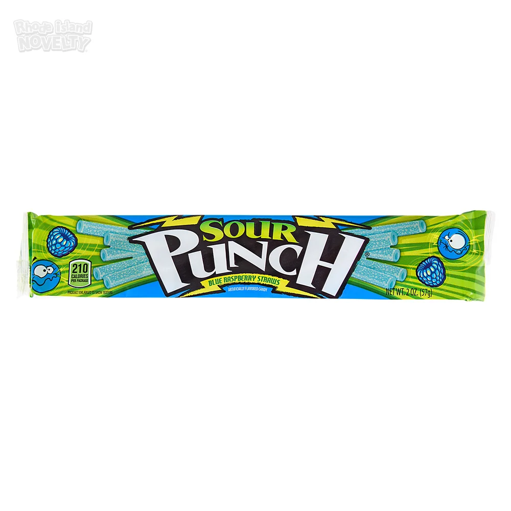 Sour Punch Blue Raspberry Straws 5649